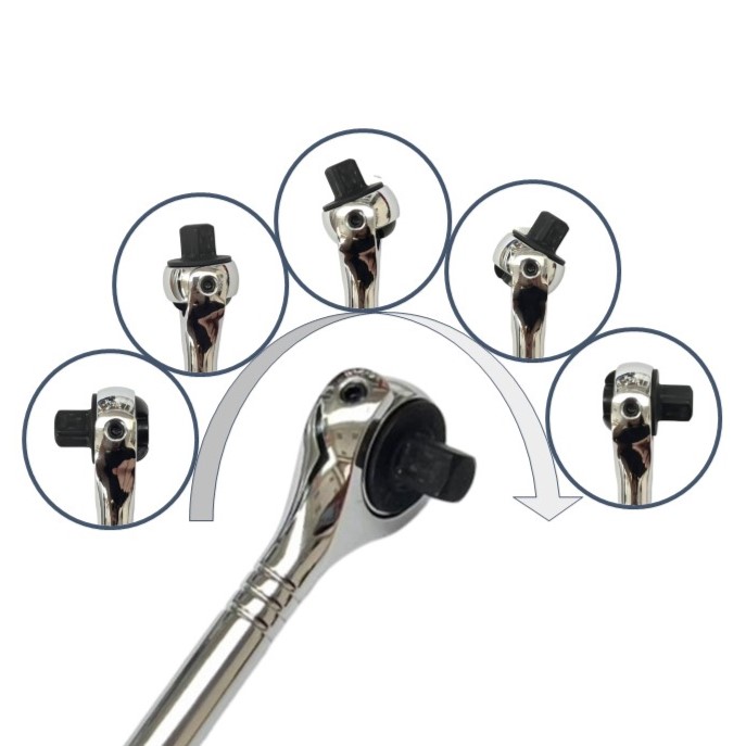 26PCS 1/4" Dr. Socket & 90T Swivel Ratchet Wrench Set (socket without chamfer)